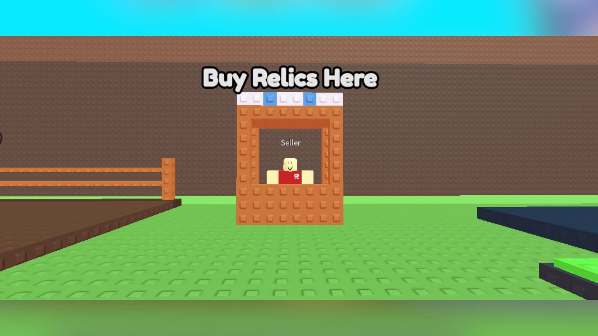 You can buy Relics at Buy Relics Here stall (Image via Roblox)